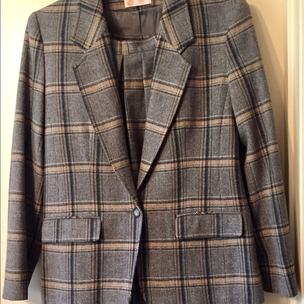 Vintage Pendleton Wool Jacket and Skirt, size 10